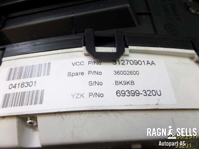 Speedometer til Volvo XC70 2008-2013 (Type II, Fase 1)  (31270901AA||69399320U)