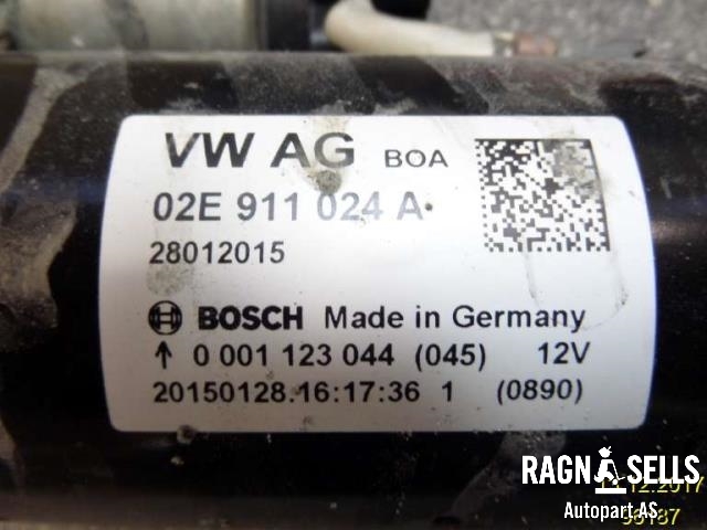 Starter diesel til Škoda Yeti 2014-2017 (Fase 2)  (02E911024A||0001123044)