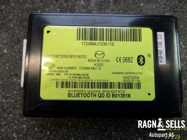 Styreenhet diverse til Mazda 3 2009-2013 (Type II)  (BDA4-66-DHXA|)