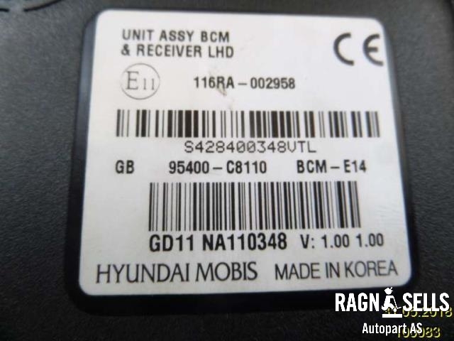 Styreenhet diverse til Hyundai i20 2015-2020 (Type II)  (95400C8110|)
