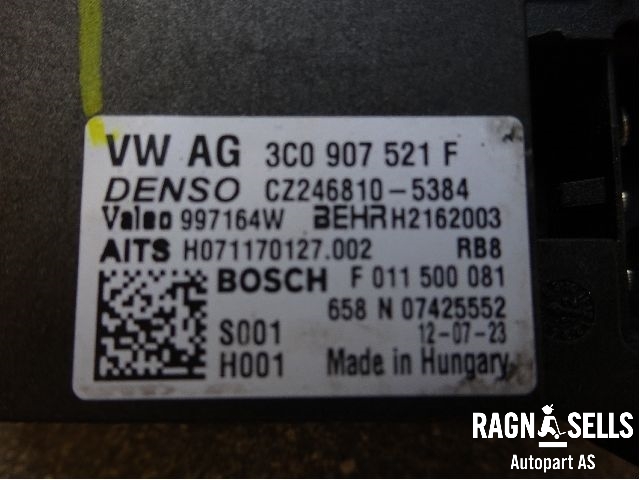 Varmeapparat motstand til VW Passat 2011-2015 (B7) (B7) (3C0907521F|3C0 907 521 G|CZ2468105384)