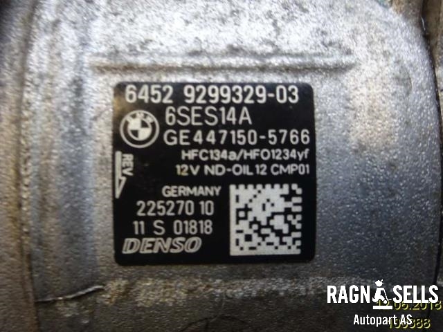 Aircondition kompressor til BMW 3-Serie 2012-2018 (F30/F31/F34) (F30/F31/F34) (DENSO|64 52 9 299 329|447150-5766|64529299329|64529391397|64529482996)