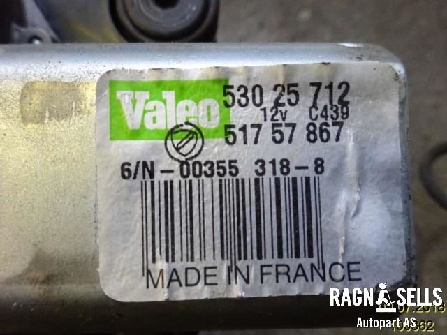 Viskermotor bakrute til Fiat Punto 2006-2010 (Type III, Fase 1)  (53025712||51757867)