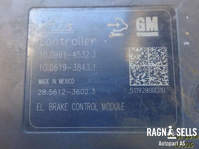 ABS sentral til Opel Astra J 2010-2015 (530043|13379599|10021207544|10096145323|)