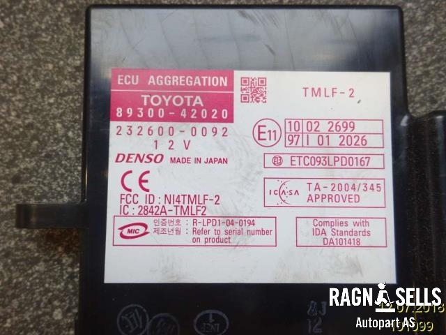 Styreenhet diverse til Toyota RAV4 2006-2009 (Type III, Fase 1)  (8930042020||2326000092)