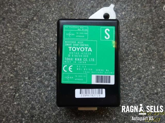 Styreenhet dør venstre foran til Toyota RAV4, 2006-2009 (Type III, Fase 1)  (8974042020)
