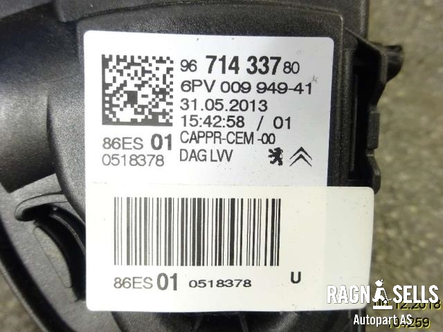 Pedal gass til Peugeot 2008 2013-2019 (Type I)  (9671433780|1601 CW|009949-41)