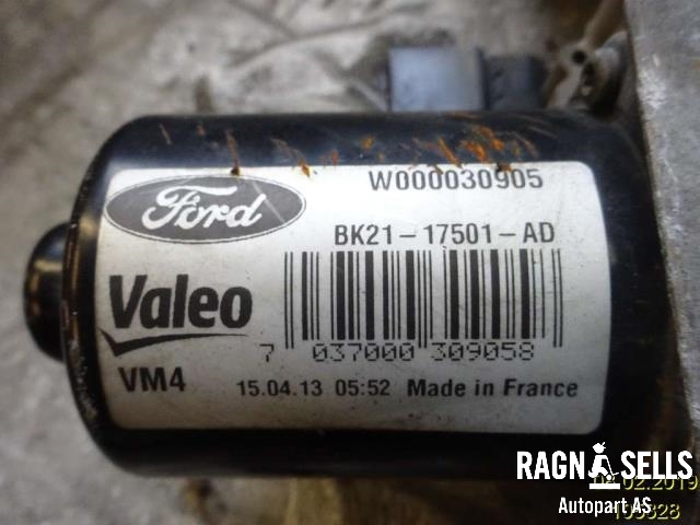 Viskermotor frontrute til Ford Transit Custom 2013-2023 (Type I) (BK2117501AD||W000030905)