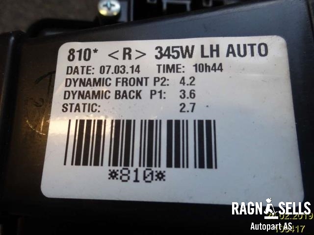Varmeapparat motor til Toyota Avensis 2009-2015 (Type III, Fase 1)  (810R345WLHAUTO|)