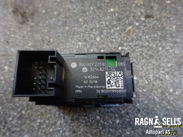 Bryter elektrisk håndbrekk/parkbrems til VW Passat 2015-2019 (Fase 1) (B8) (B8) (3G0927225B|3214821104)