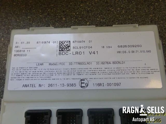 Sikringsboks til BMW 2-Serie, Active/Gran Tourer 2014-->> (F45/F46) (F45/F46) (61 35 5 B5D 695|8 715 974|6826309250)