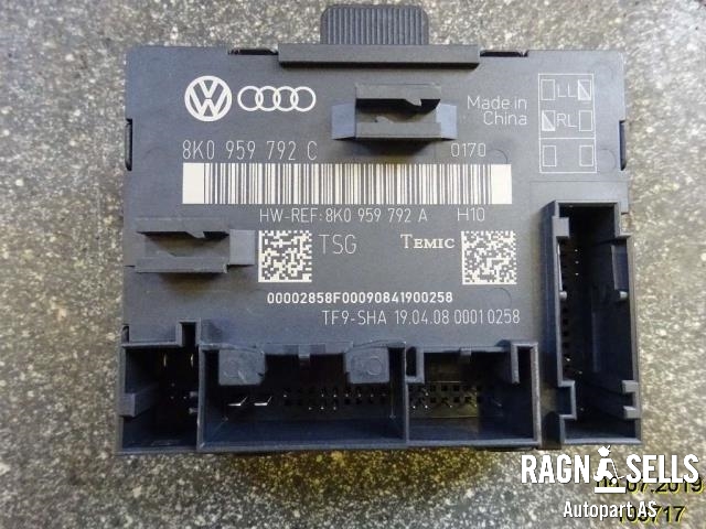 Styreenhet dør høyre foran til Audi A4, 2007-2014 (Type IV) (B8) (B8) (8K0959792C)