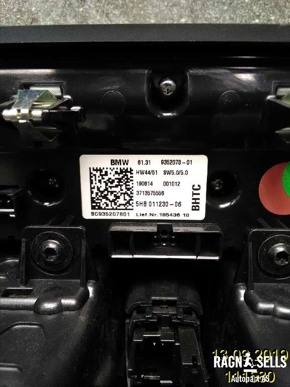 Varmeapparat betjening til BMW i3 2013-2022 (61 31 9 352 078|61 31 5 A0A 3F7|61 31 9 352 082|61 31 9 379 125|)