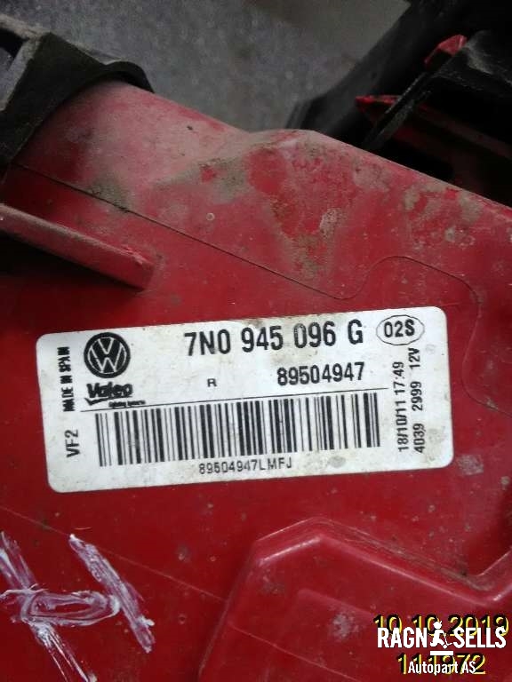 Baklykt høyre til VW Sharan 2010-->> (Type II)  (7N0945096G|89504947)