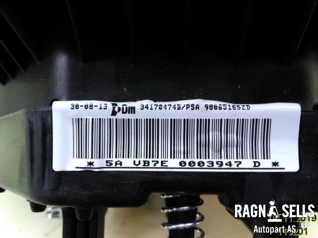 Airbag rattpute til Toyota Proace 2013-2016 (Type I)  (98065165ZD|)