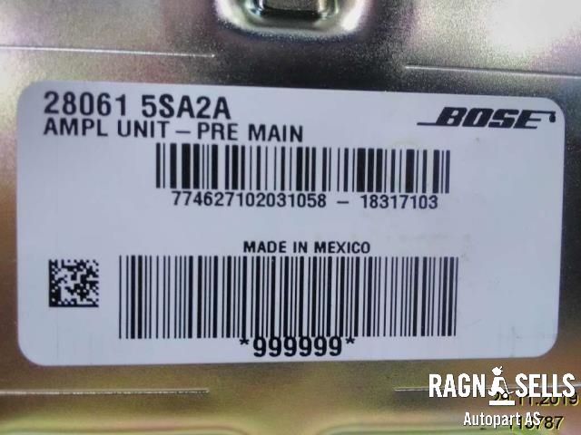 Bilstereo forsterker til Nissan Leaf 2018-->> (Type II)  (280615SA2A|18317103|774627102031058)