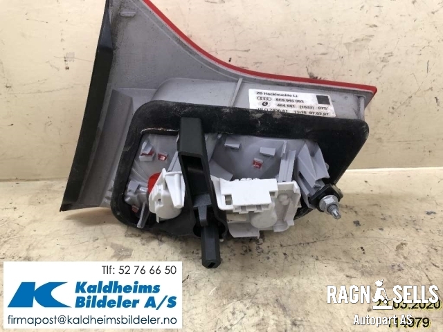 Baklykt venstre indre til Audi A4 2004-2008 (Type III) (B7) (B7) (8E9945093|8E5 945 093 A|484501)