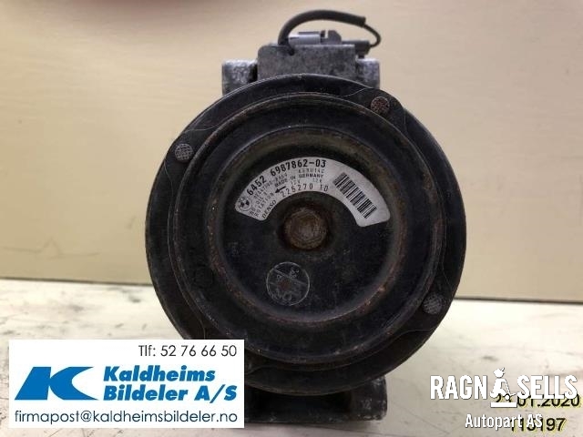 Aircondition kompressor til BMW 1-Serie 2004-2011 (E81/E82/E87/E88) (E81/E82/E87/E88) (DENSO|64 52 6 987 862|447260-1852|4471908460|4471908461|4471908462|4471908463|4471908464|4471908465|4471908466|4471908467|4472601851|4472601852)
