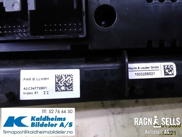 Varmeapparat betjening til Audi A4 2007-2014 (Type IV) (B8) (B8) (8K1820043R|A2C37832500)