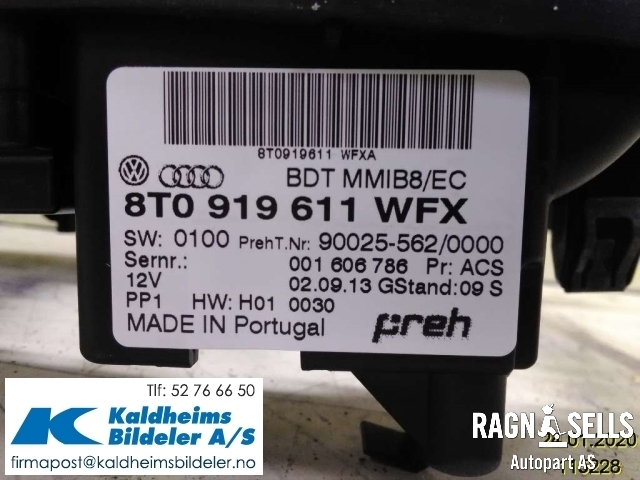 Bryter diverse til Audi A4 2007-2014 (Type IV) (B8) (B8) (8T0919611WFX|)