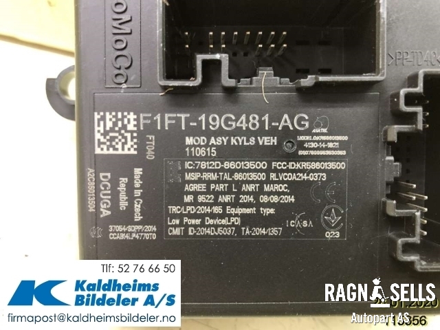 Styreenhet comfort (BCM) til Ford Focus 2014-2018 (Type III, Fase 2) (F1FT19G481AG|)