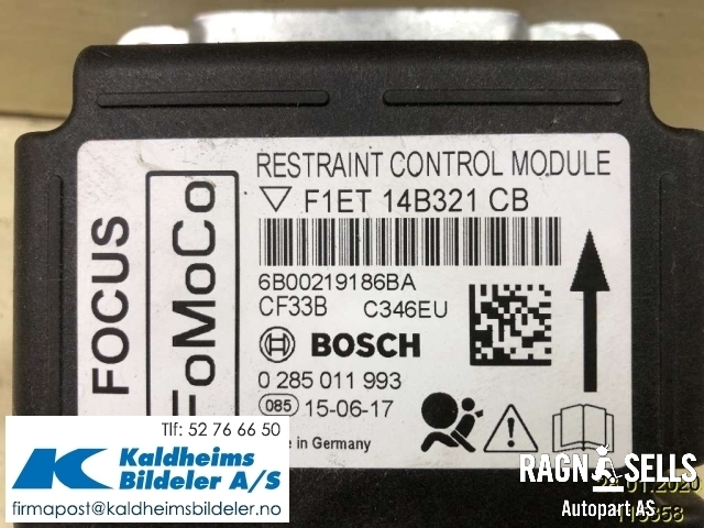 Airbag elektronikk til Ford Focus 2014-2018 (Type III, Fase 2)  (F1ET14B321CB|)