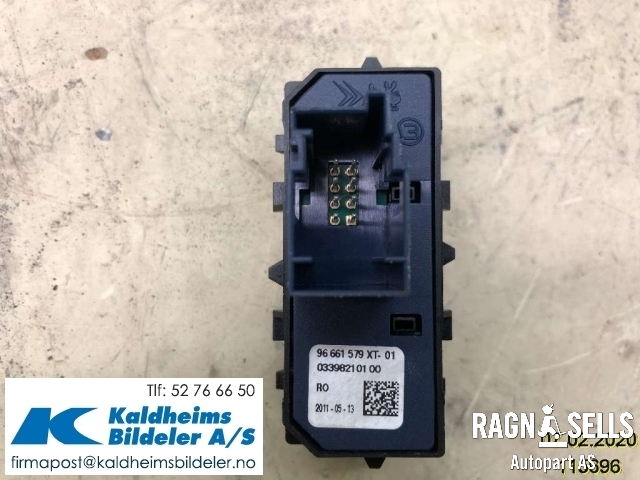 Bryter Antispinn til Peugeot 508 2011-2014 (Type I, Fase 1) (96661579XT|03398210100)