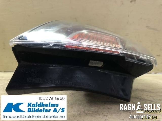 Baklykt venstre til Mazda 6 2010-2013 (Type II, Fase 2)  (GDK1-51-160C|)