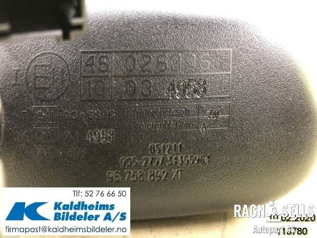 Speil innvendig til Peugeot 508 2011-2014 (Type I, Fase 1)  (96756692XT|)