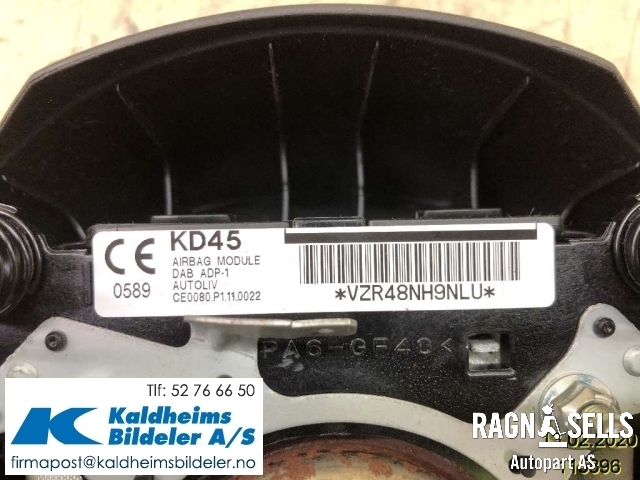 Airbag rattpute til Mazda CX-5 2012-2017 (Type I)  (KD4557K00C02|VZR48NH9NLU|)
