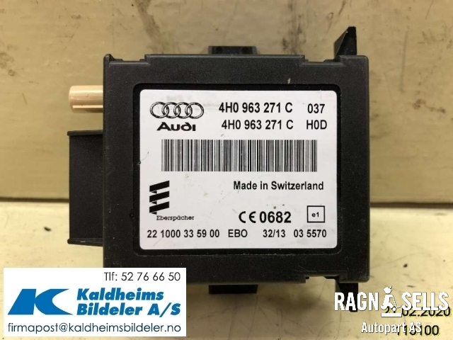 Styreenhet diverse til Audi A6 2011-2014 (Type IV, Fase 1) (C7) (C7) (4H0963271C|)