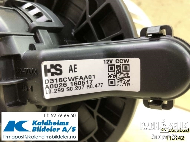 Varmeapparat motor til Kia Niro 2016-2021  (HS|97113G2000||D316CWFAA01)