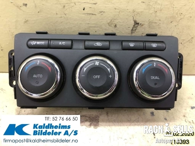 Varmeapparat betjening til Mazda 6 2010-2013 (Type II, Fase 2) (GDK4-61-190||T1013519HB)