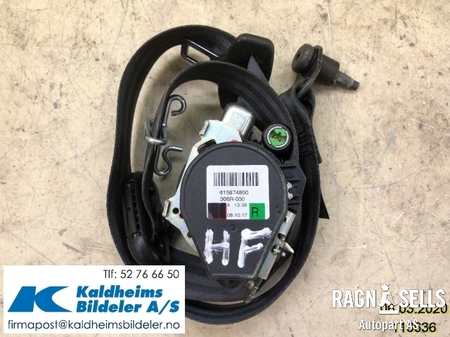 Sikkerhetsbelte foran høyre til Ford C-Max 2015-2019 (Type II, Fase 2)  (AM51-R61294-AE3YYW|AM51R61294AEW|1846146)