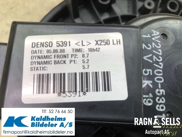 Varmeapparat motor til Jaguar XF 2008-2015 (X250) (X250) (AV2727005391|5391)