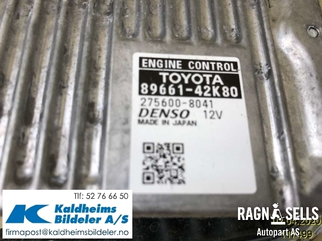 Styreenhet motor til Toyota RAV4 2016-2019 (Type IV, Fase 2)  (8966142K80|2756008041)