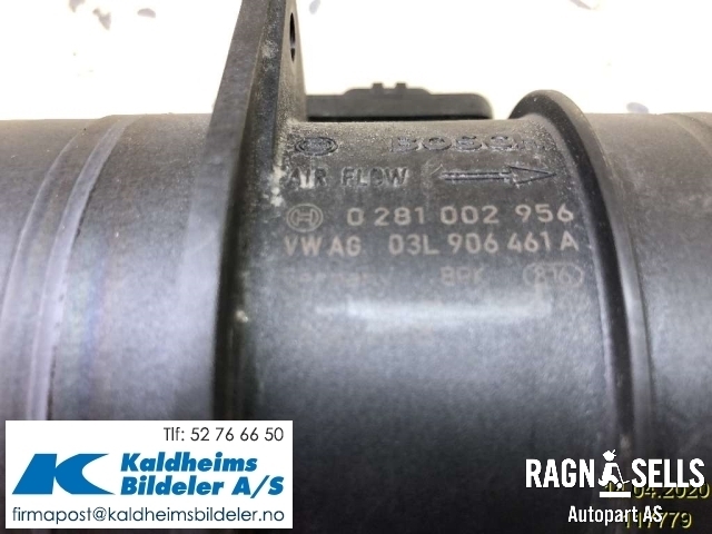 Luftmengde/luftmassemåler til VW Passat 2011-2015 (B7) (B7) (03L906461A|03L 906 461 A|0281002956)