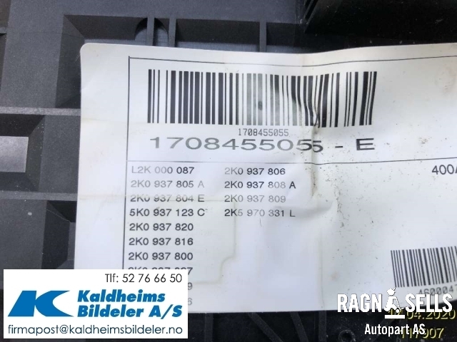 Sikringsboks til VW Caddy 2015-2020 (Type III, Fase 3) (L2K000087|)