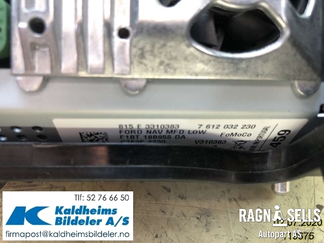Bilstereo navigasjon til Ford Fiesta 2013-2017 (Type VI, Fase 2)  (F1BT18B955DA|7612032230)