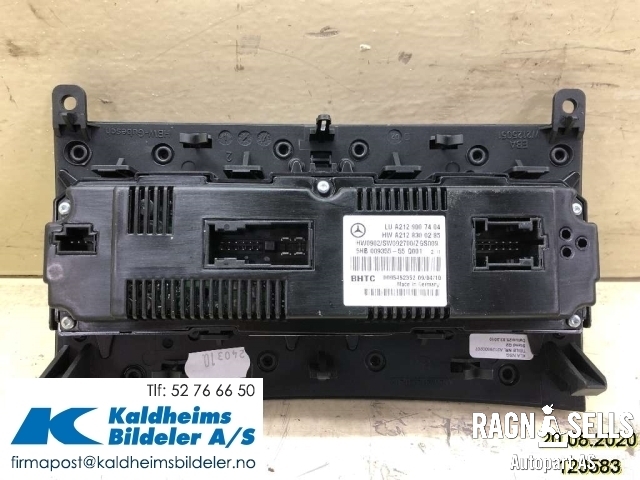 Varmeapparat betjening til Mercedes E-Klasse 2009-2013 (Fase 1) (W212) (W212) (A2128300285|5HB009355)