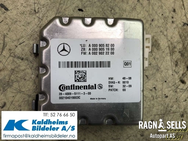 Sensor radar til Mercedes E-Klasse 2009-2013 (Fase 1) (W212) (W212) (A0009058200|2840095111300)
