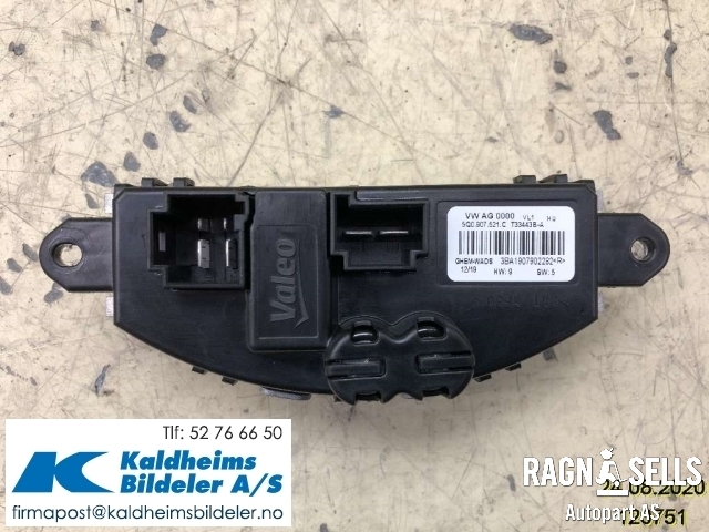 Varmeapparat motstand til Audi Q2 2016-->>  (VALEO|5Q0 907 521 C|3BA1907902282)