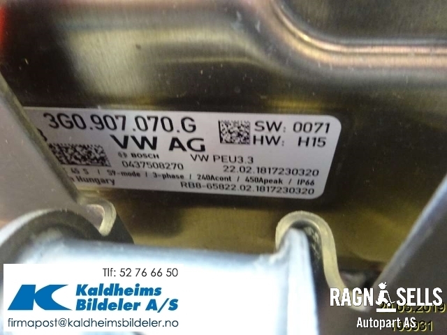 DCDC converter hybrid til VW Passat 2015-2019 (Fase 1) (B8) (B8) (3G0907070G|0437508270)