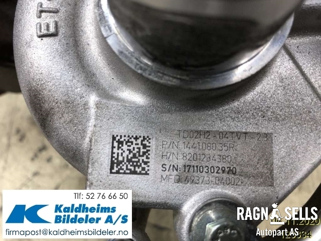 Turbo til Renault Captur 2013-2020 (Type I)  (144108035R|17110302970|8201234380)