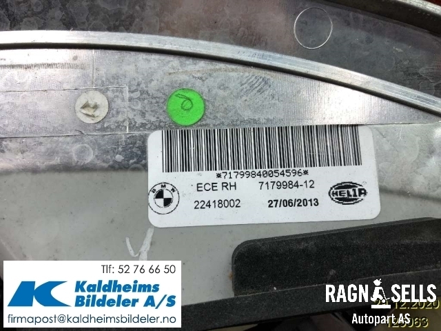 Baklykt høyre til BMW X6 2008-2014 (E71/E72) (E71/E72) (63 21 7 179 986|7 179 984|)