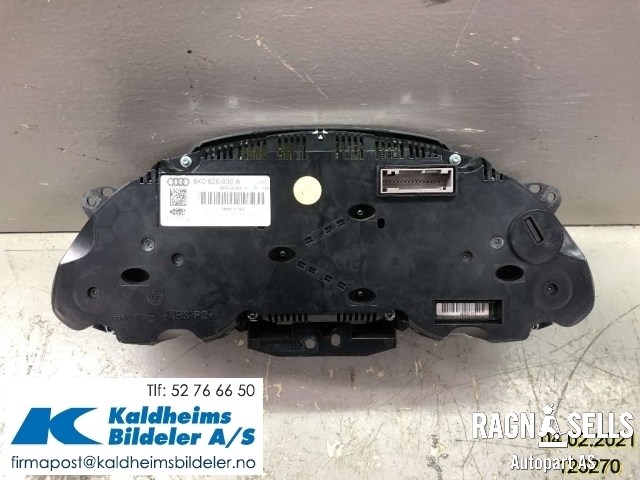 Speedometer til Audi A4 2007-2014 (Type IV) (B8) (B8) (8K0920930A|503001523105)