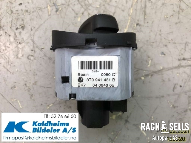 Bryter lys til Škoda Superb 2008-2015 (Type II)  (3T0941431B|BK704064605)