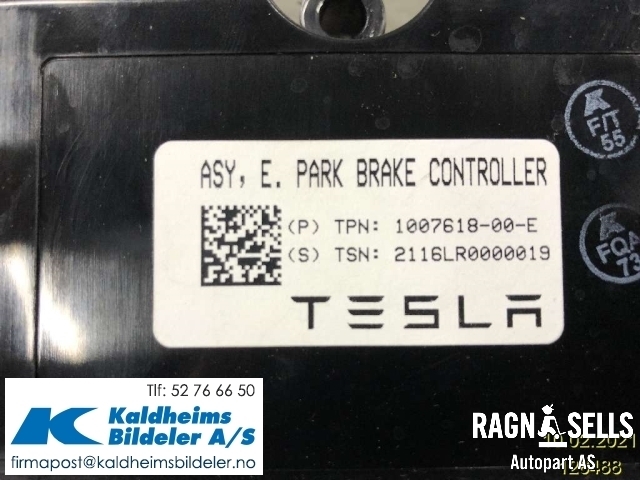 Styreenhet elektrisk parkbrems (EPB - Electric Parking Brake) til Tesla Model X 2016-->>  (1007618-00-E||2116LR0000019)