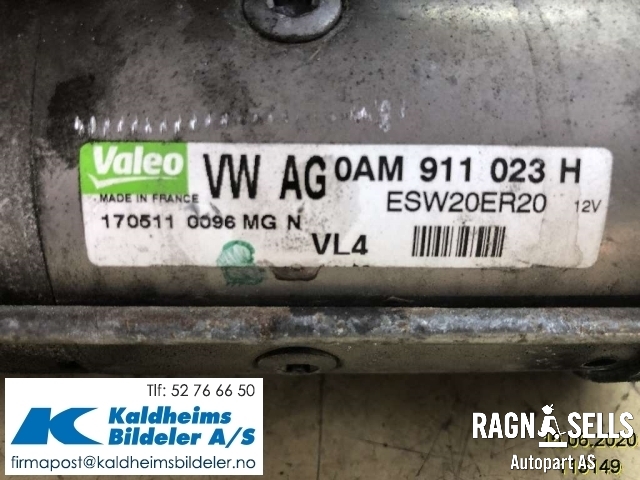 Starter diesel til VW Touran 2010-2015 (Type I, Fase 3) (0AM911023H|ESW20ER20)