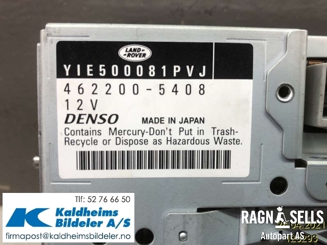 Bilstereo navigasjon til Land Rover Discovery 2005-2009 (Type III) (YIE500081PVJ|LR018203|462200-5408)